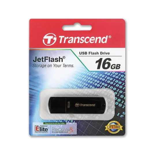 Флэш-диск 16 GB, TRANSCEND Jet Flash 350, USB 2.0, черный, TS16GJF350, фото 2
