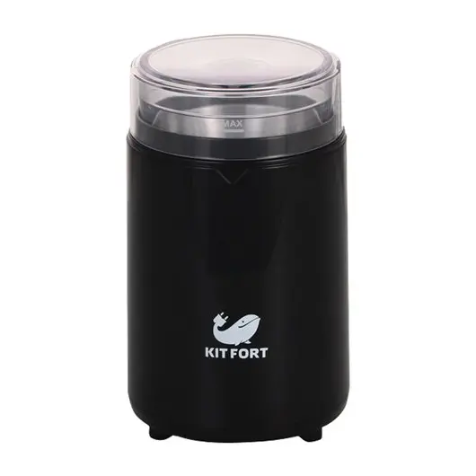 Кофемолка KITFORT КТ-1314, мощность 150 Вт, вместимость 60 г, пластик, черный, KT-1314, фото 1