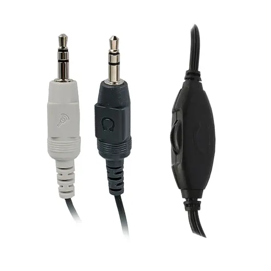 Наушники с микрофоном (гарнитура) PHILIPS SHM1900/00, проводная, 2 м, стерео, с оголовьем, регулятор громкости, фото 2