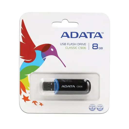 Флэш-диск 8 GB, A-DATA Classic C906, USB 2.0, черный, AC906-8G-RBK, фото 3