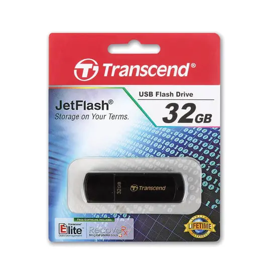 Флэш-диск 32 GB, TRANSCEND Jet Flash 350, USB 2.0, черный, TS32GJF350, фото 2
