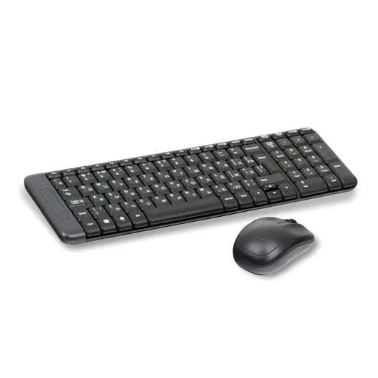 Набор беспроводной LOGITECH Wireless Desktop MK220, клавиатура, мышь 2 кнопки + 1 колесо-кнопка, черный, 920-003169, фото 1