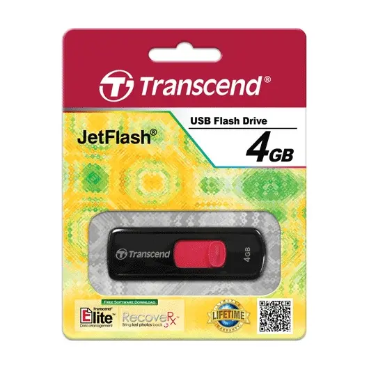 Флэш-диск 4 GB, TRANSCEND JetFlash 500, USB 2.0, черный, TS4GJF500, фото 2