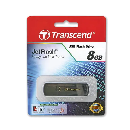 Флэш-диск 8 GB, TRANSCEND Jet Flash 350, USB 2.0, черный, TS8GJF350, фото 2