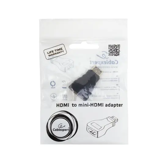Переходник HDMI-miniHDMI, CABLEXPERT, F-M, черный, A-HDMI-FC, фото 2