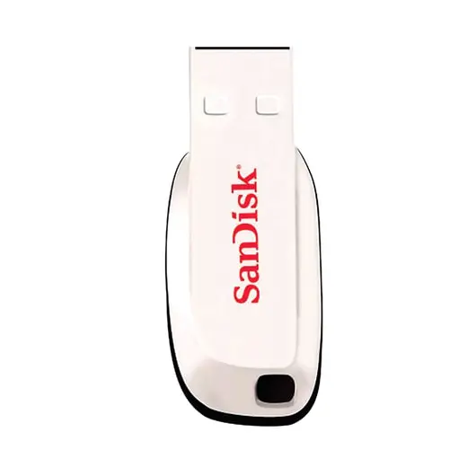 Флэш-диск 16 GB, SANDISK Cruzer Blade, USB 2.0, белый, Z50C-016G-B35W, фото 1