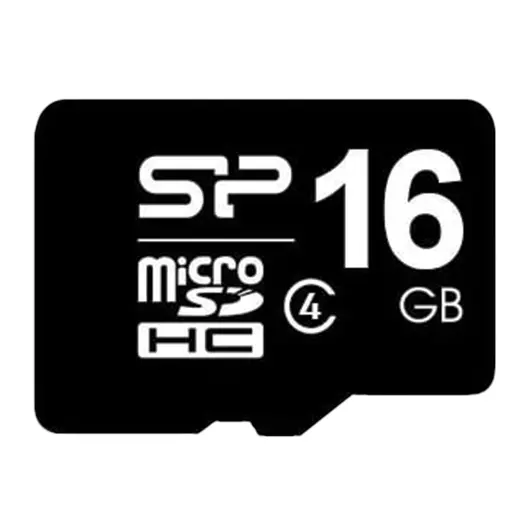 Карта памяти micro SDHC, 16 GB, SILICON POWER, 4 Мб/сек. (class 4), SP016GBSTH004V1, фото 1