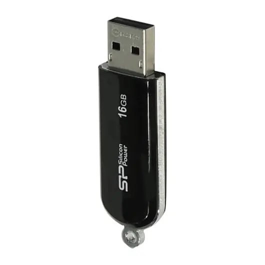 Флэш-диск 16 GB, SILICON POWER LuxMini 322, USB 2.0, черный, SP16GBUF2322V1K, фото 2