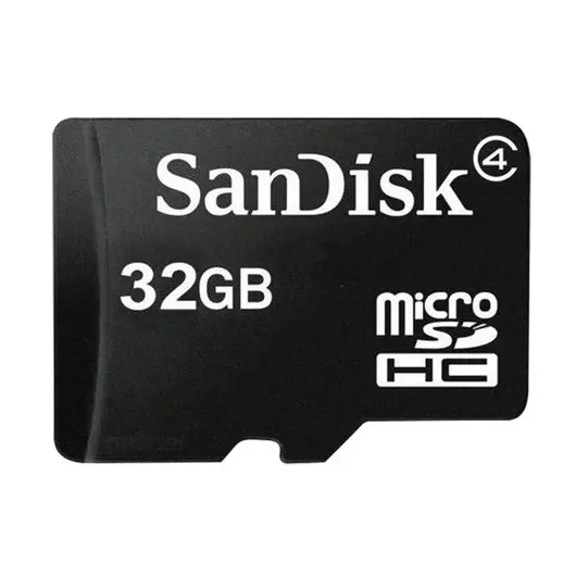 Карта памяти micro SDHC, 32 GB, SANDISK, 4 Мб/сек. (class 4), SDSDQM-032G-B35, фото 1