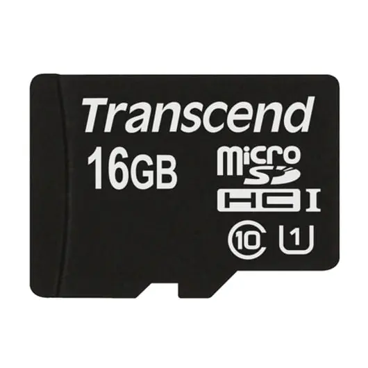 Карта памяти micro SDHC, 16 GB, TRANSCEND Premium 300x, UHS-I U1, 45 Мб/сек. (class 10), TS16GUSDCU1, фото 1