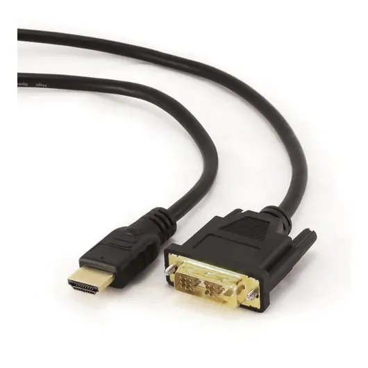 Кабель HDMI-DVI-D, 1,8 м, GEMBIRD, экранированный, для передачи цифрового видео, CC-HDMI-DVI-6, фото 3