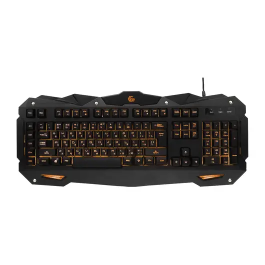 Клавиатура проводная игровая GEMBIRD KB-G200L, USB, подсветка 7 цветов, черная, фото 7