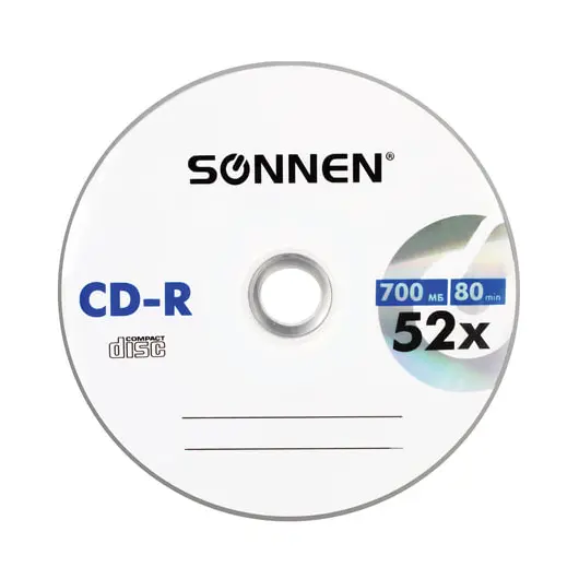 Диск CD-R SONNEN, 700 Mb, 52x, Slim Case (1 штука), 512572, фото 3