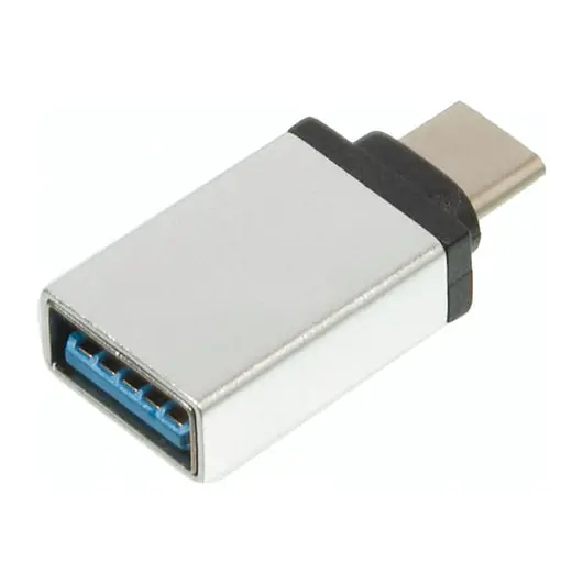 Переходник USB-TypeC RED LINE, F-M, для подключения портативных устройств, OTG, серый, УТ000012622, фото 3