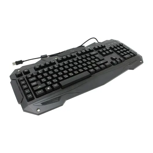 Клавиатура проводная игровая GEMBIRD KB-G200L, USB, подсветка 7 цветов, черная, фото 1