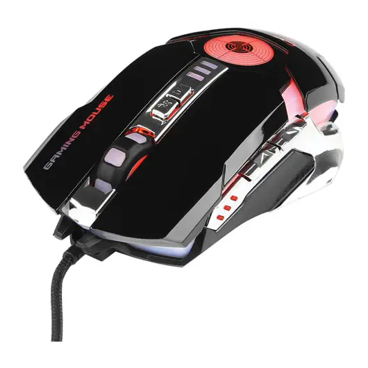 Мышь проводная игровая GEMBIRD MG-530, USB, 5 кнопок + 1 колесо-кнопка, оптическая, черная, фото 1