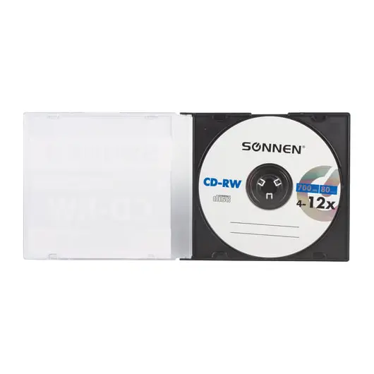Диск CD-RW SONNEN, 700 Mb, 4-12x, Slim Case (1 штука), 512579, фото 2