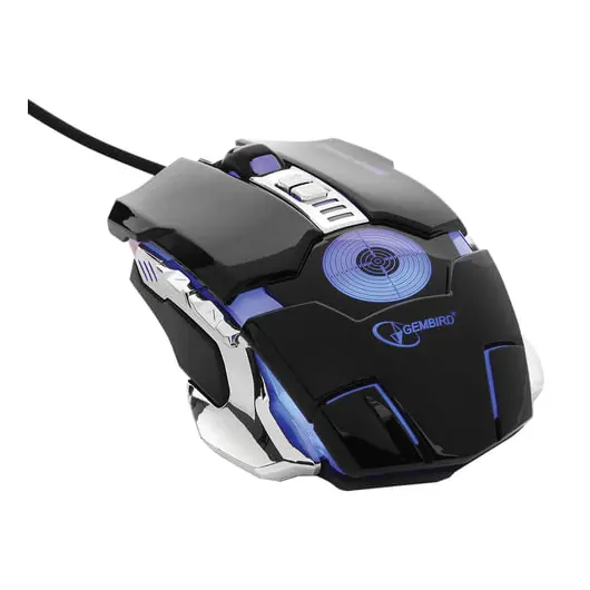 Мышь проводная игровая GEMBIRD MG-530, USB, 5 кнопок + 1 колесо-кнопка, оптическая, черная, фото 4