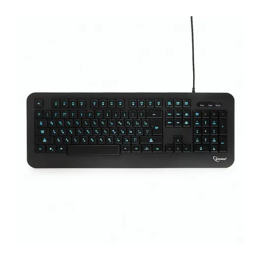 Клавиатура проводная с подсветкой клавиш GEMBIRD KB-230L, USB, 104 клавиши, с подсветкой, черная, фото 4