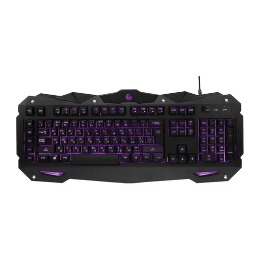 Клавиатура проводная игровая GEMBIRD KB-G200L, USB, подсветка 7 цветов, черная, фото 4
