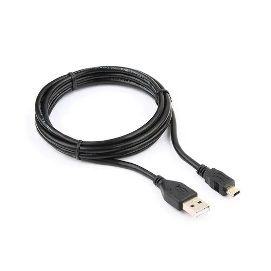 Кабель USB-mini USB, 1,8 м, CABLEXPERT, для подключения портативных устройств и периферии, CCP-USB2-AM5P-6, фото 1