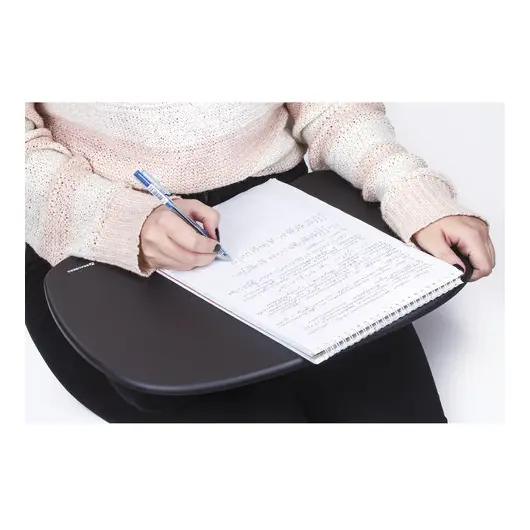 Подставка-столик с мягкими подушками, для ноутбука и творчества BRAUBERG, 430х330 мм, черный, 512669, фото 2