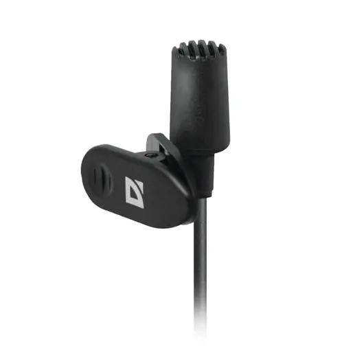 Микрофон-клипса DEFENDER MIC-109, кабель 1,8 м, 54 дБ, пластик, черный, 64109, фото 1