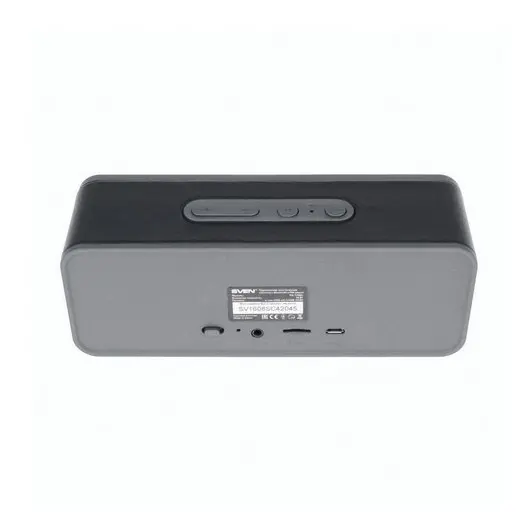 Колонка портативная SVEN PS-170BL, 1.0, 10 Вт, Bluetooth, FM-тюнер, USB, microUSB, черная, SV-014612, фото 3