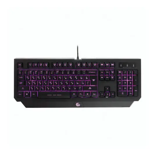 Клавиатура проводная игровая GEMBIRD KB-G20L, USB, 104 клавиши, с подсветкой, черная, фото 3