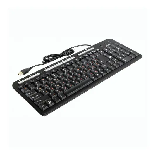 Клавиатура проводная SVEN Standard 309M, USB, 104 клавиши + 15 дополнительных клавиш, мультимедийная, черная, SV-03100309UB, фото 1