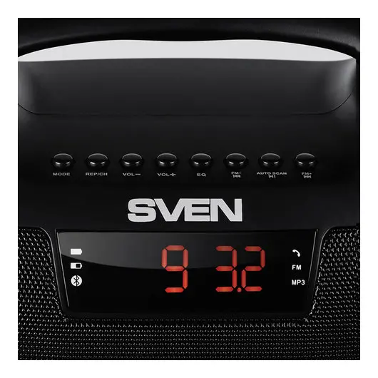 Колонка портативная SVEN PS-460, 1.0, 18 Вт, Bluetooth, FM-тюнер, USB, microUSB, черная, SV-015237, фото 4