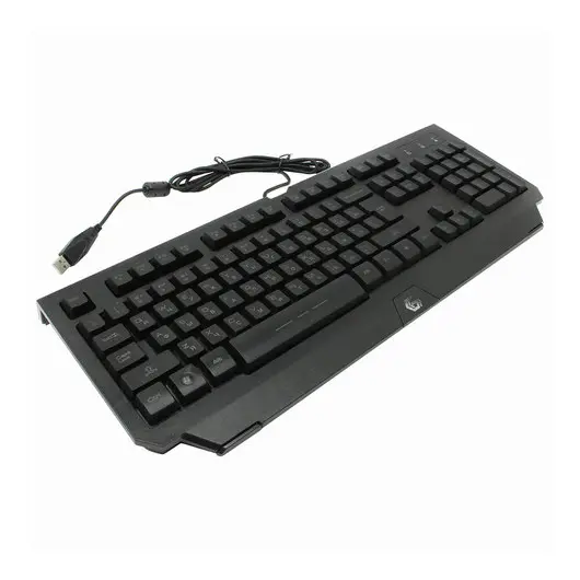 Клавиатура проводная игровая GEMBIRD KB-G300L, USB, 104 клавиши, с подсветкой, черная, фото 1