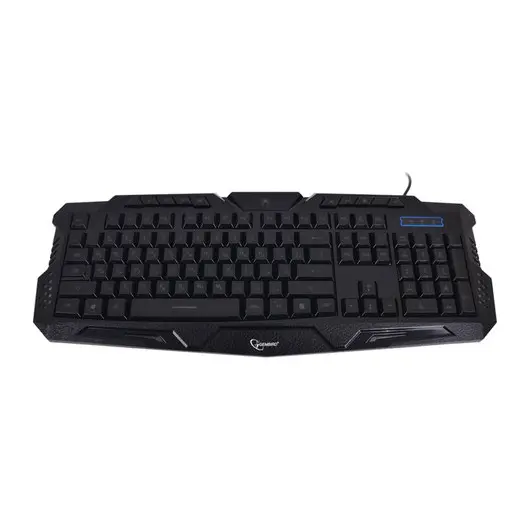 Клавиатура проводная игровая GEMBIRD KB-G11L, USB, 104 клавиши + 9 дополнительных клавиш, подсветка 3 цвета, черная, фото 1