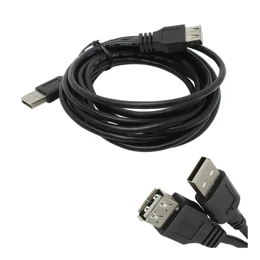 Кабель-удлинитель USB 2.0, 3 м SVEN, M-F, 1 фильтр, для подключения периферии, SV-004576, фото 1