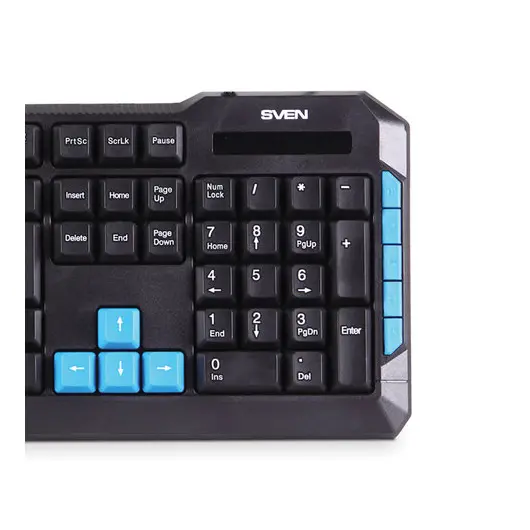 Клавиатура проводная игровая SVEN Challenge 9500, USB, 104 клавиши+10 дополнительных клавиш, чёрный, SV-008370, фото 4