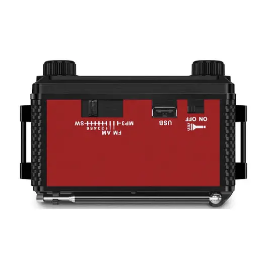 Радиоприёмник SVEN SRP-355, 3 Вт, FM/AM/SW, USB, microSD и SD, пластик, черный/красный, SV-017132, фото 5