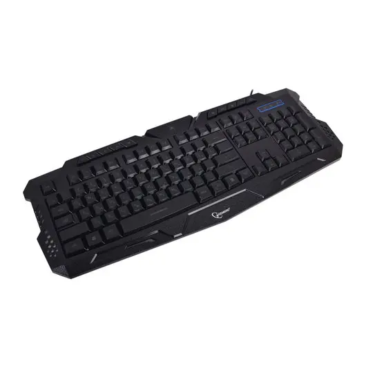 Клавиатура проводная игровая GEMBIRD KB-G11L, USB, 104 клавиши + 9 дополнительных клавиш, подсветка 3 цвета, черная, фото 2