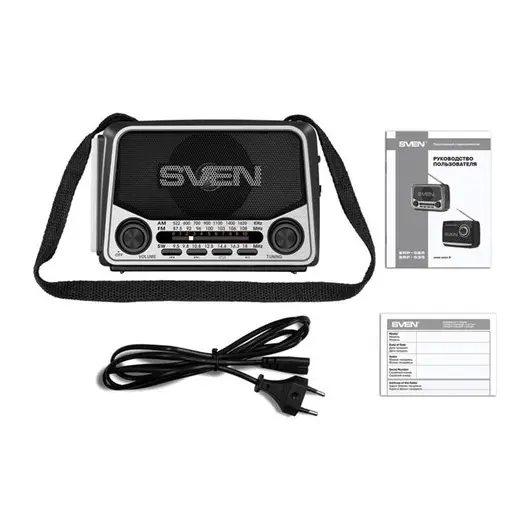 Радиоприёмник SVEN SRP-525, 3 Вт, FM/AM/SW, USB, microSD, аккумулятор, 150-20000 Гц, черный, SV-017156, фото 7