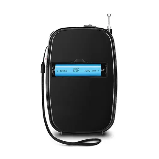 Радиоприёмник SVEN SRP-445, 3 Вт, FM/AM, USB, microSD, пластик, аккумулятор, черный, SV-017118, фото 4