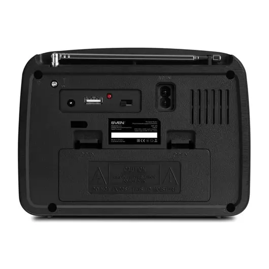 Радиоприёмник SVEN SRP-555, 3 Вт, FM/AM/SW, USB, microSD, встроенная антенна, пластик, черный, SV-017170, фото 4