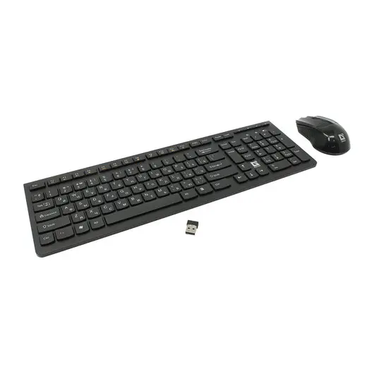Набор беспроводной DEFENDER Columbia C-775RU, USB, клавиатура, мышь 3 кнопки + 1 колесо-кнопка, черный, 45775, фото 2