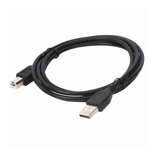 Кабель USB2.0 AM-BM, 1,5м, SONNEN Economy, медь, для подключения периферии, черный, 513118, фото 1