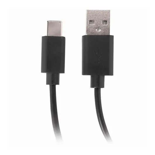 Кабель USB2.0-Type-C, 1м, SONNEN Economy, медь, для передачи данных и зарядки, черный, 513117, фото 2