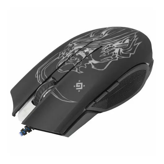 Мышь проводная игровая DEFENDER Ghost GM-190L, USB, 5 кнопок+1 колесо-кнопка, оптическая, черная, 52190, фото 8