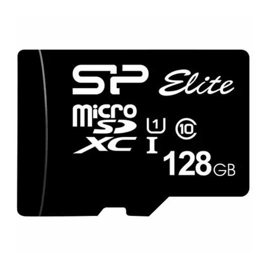 Карта памяти microSDXC 128 GB SILICON POWER Elite UHS-I U3, V30, 75 Мб/сек (cl.10) адаптер SP128GBSTXBU1V1, фото 2