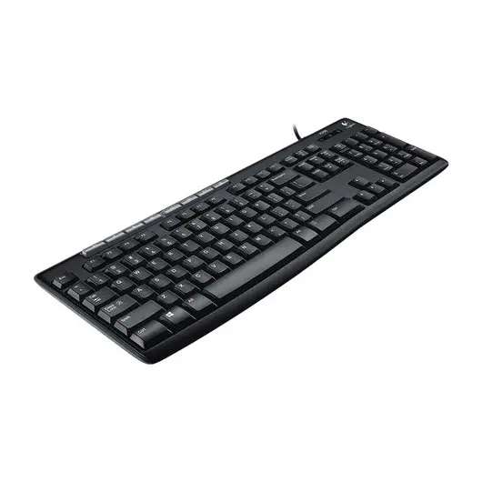 Клавиатура проводная LOGITECH K200, 112 клавиш + 8 дополнительных клавиш, USB, чёрная, 920-008814, фото 1