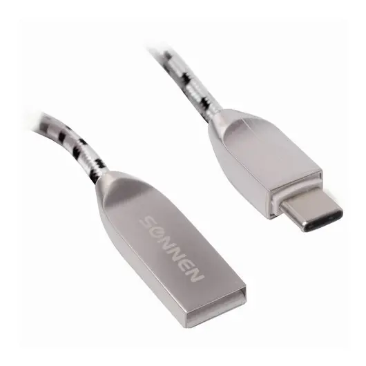 Кабель USB 3.0-Type-C, 1м, SONNEN Premium, медь, передача данных и быстрая зарядка, 513127, фото 3