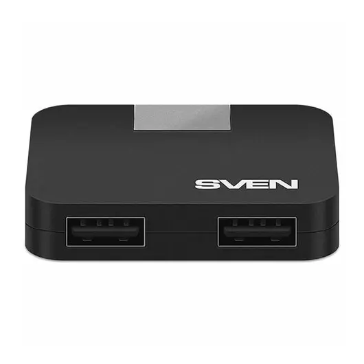 Хаб SVEN HB-677, USB 2.0, 4 порта, порт для питания, черный, SV-017347, фото 4