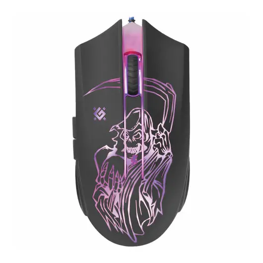 Мышь проводная игровая DEFENDER Ghost GM-190L, USB, 5 кнопок+1 колесо-кнопка, оптическая, черная, 52190, фото 6