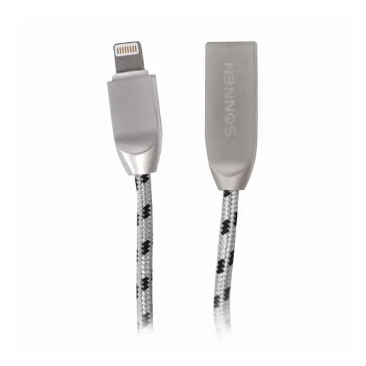 Кабель USB 3.0-Lightning, 1м, SONNEN Premium, медь, для Iphon/Ipad, передача данных и зарядка,513126, фото 2
